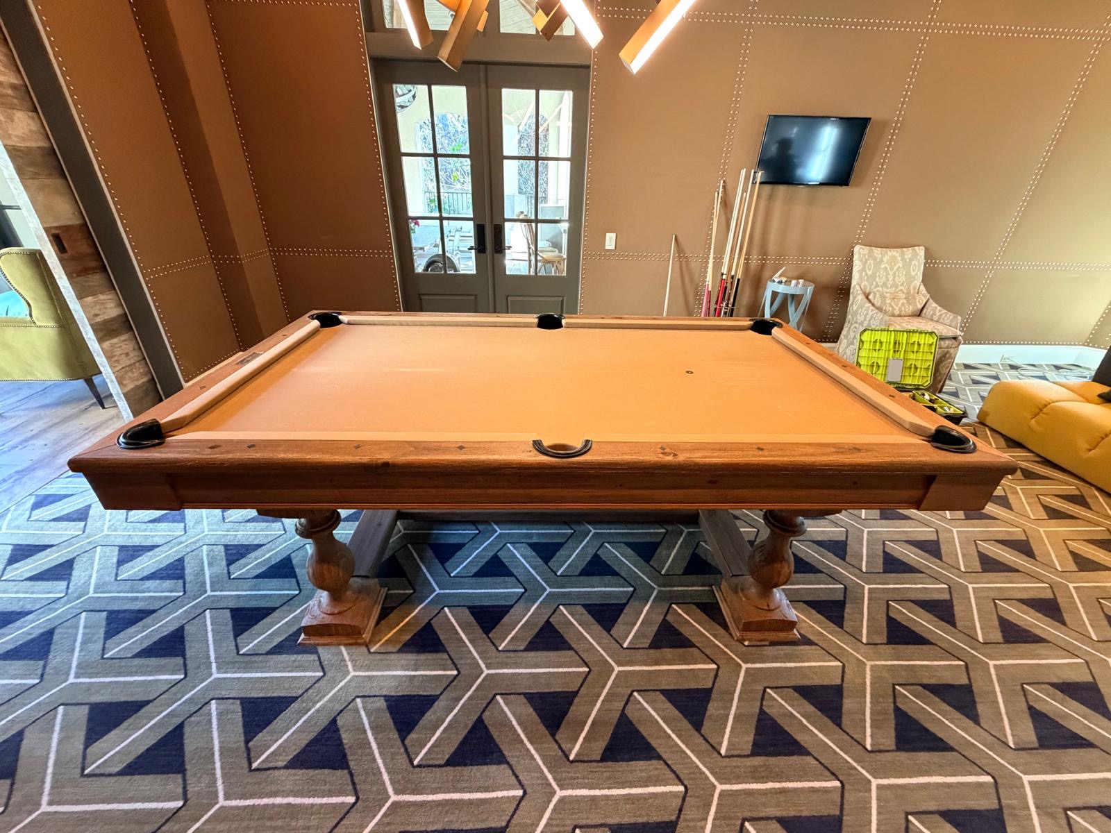 Hotel lounge pool table